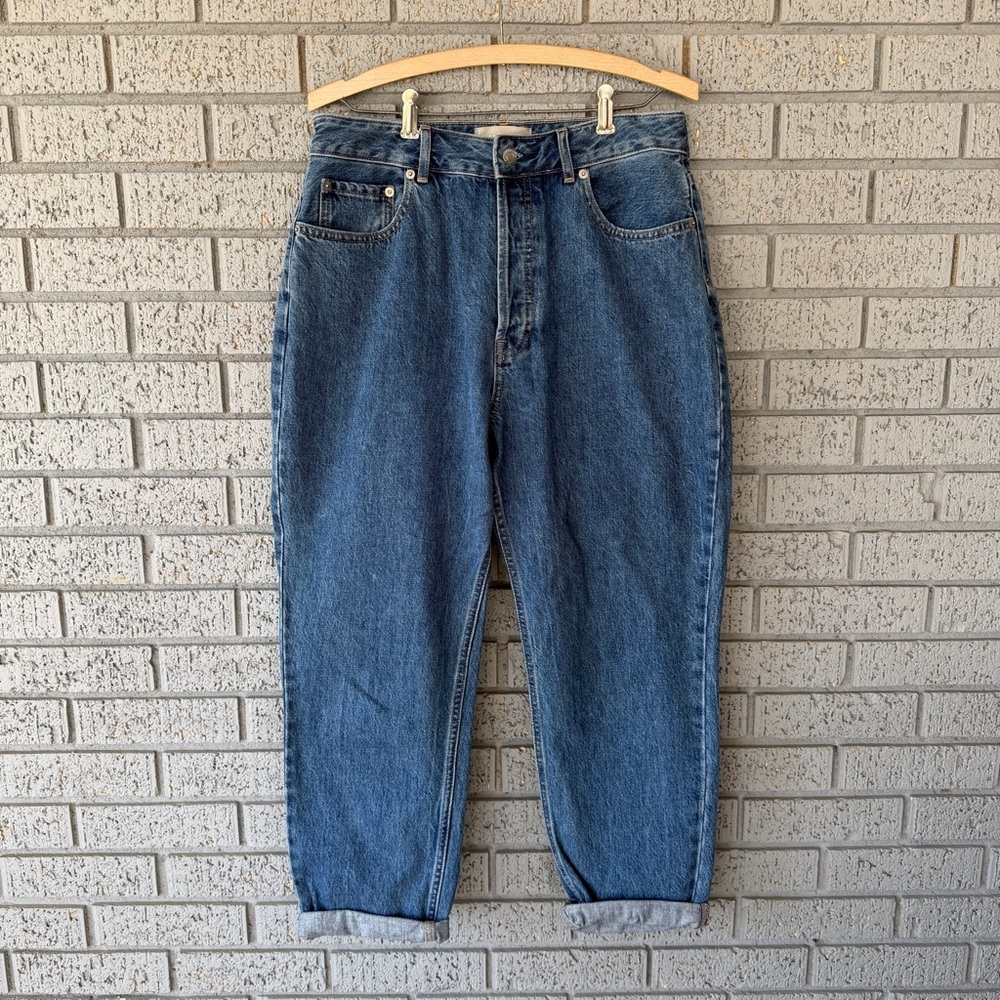 NWT Everlane The Curvy ‘90s Cheeky Straight Button Fly Jean Crop Rigid Denim - Picture 2 of 7